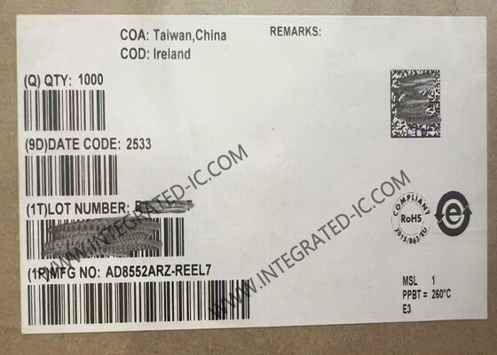 Chip IC khuếch đại thuật toán AD8552ARZ không trôi, đầu vào và đầu ra rail-to-rail, băng thông khuếch đại 1.5 MHz