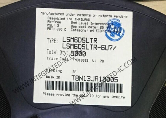 IC Cảm biến LSM6DSLTR 6-Axis IMU với Độ phân giải 16 bit, Dòng hoạt động 650 uA và Giao diện I2C, SPI