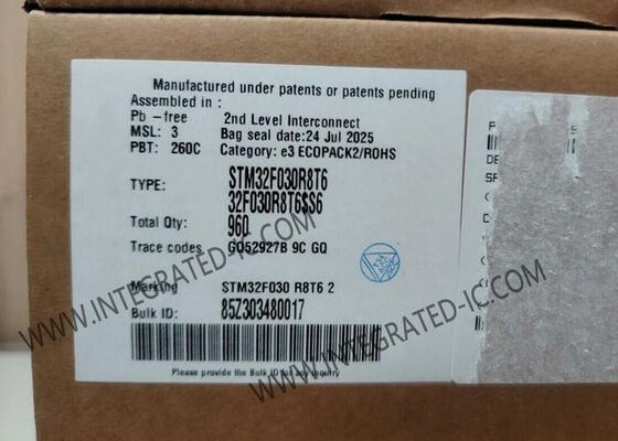 STM32F030R8T6 Microcontroller MCU với lõi RISC hiệu suất cao 32 bit 48MHz