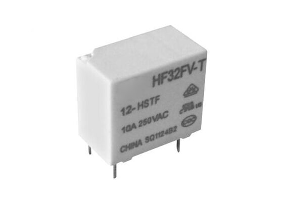 Chip mạch tích hợp HF32FV-T/12-HTF 10A Subminiature Intermediate Power Relay với điện áp chuyển mạch tối đa 277VAC và nhiệt độ hoạt động từ -40 °C đến 105 °C