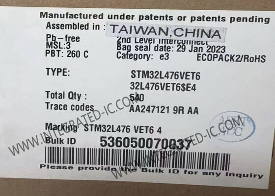 Vi điều khiển STM32L476VET6 MCU Hiệu năng cao STM32 MCU Siêu tiết kiệm năng lượng 80MHz