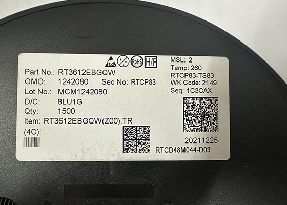 Chip mạch tích hợp RT3612EBGQW Bộ điều khiển PWM 2 pha với trình điều khiển tích hợp kép