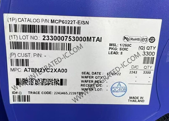 MCP6022T-E/SN Chip mạch tích hợp kênh kép 10MHz Bộ khuếch đại hoạt động SOIC-8