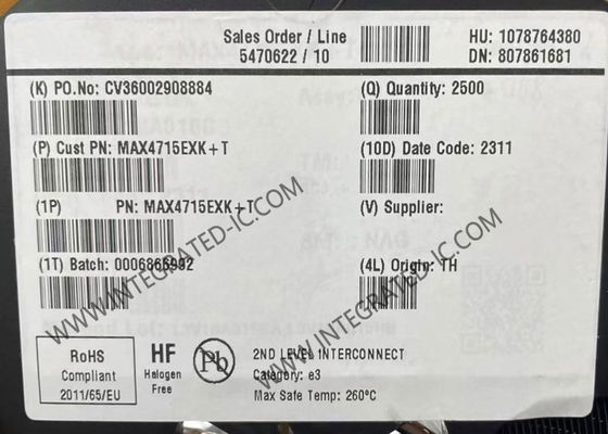 MAX4715EXK Chip mạch tích hợp 400mOhm Bộ chuyển đổi tương tự SPST đơn nguồn SC70-5