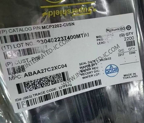 MCP3202-CI/SN Chip mạch tích hợp 12-Bit 100kSPS Dual Channel Analog To Digital Converters