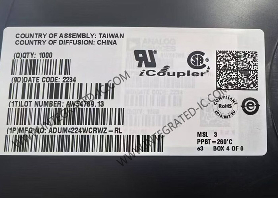 ADUM4224WCRWZ Chip mạch tích hợp 5kVrms Đường dẫn cổng nửa cầu chính xác cô lập