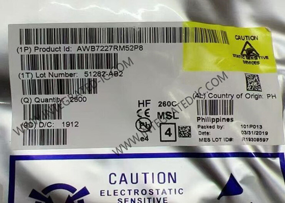AWB7227RM52P8 Mô-đun truyền thông không dây 4.5V Mô-đun khuếch đại điện tế bào nhỏ