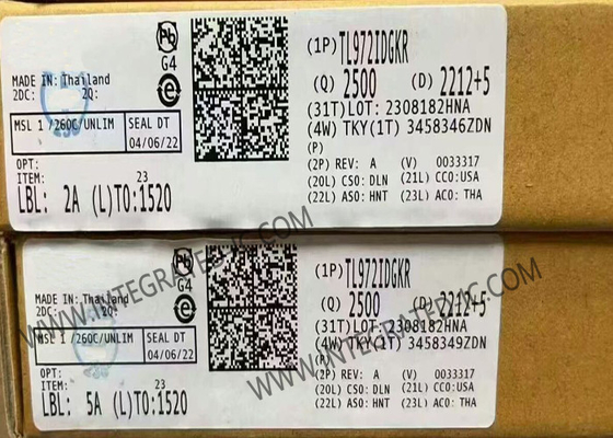TL972IDGKR Chip mạch tích hợp kép 12V 12MHz Lượng tăng cường hoạt động ồn thấp