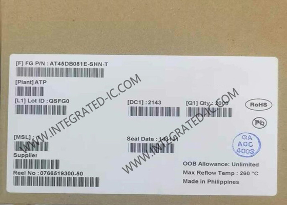 AT45DB081E-SHN-T Bộ nhớ IC Chip Bộ nhớ không dễ bay hơi 8Mbit SPI Serial NOR Flash Memory