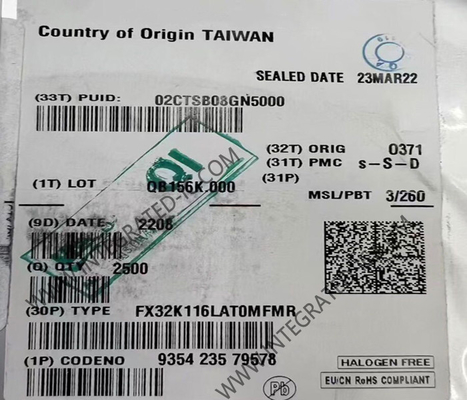 FX32K116LAT0MFMR Máy vi điều khiển MCU 48 MHz Máy vi điều khiển ô tô QFN-32