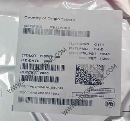 LPC54114J256UK49 Máy vi điều khiển MCU 100MHz Máy vi điều khiển lõi kép 32 bit WLCSP49