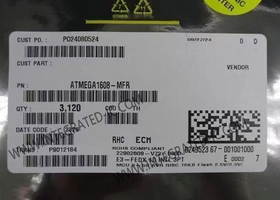 Bộ vi điều khiển Atmega1608-MFR MCU 20MHz 8 bit AVR Core Microcontrollers VQFN-32