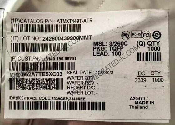 ATMXT449T-ATR Chip mạch tích hợp Máy điều khiển màn hình cảm ứng hiệu suất cao maXTouch