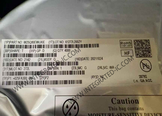 W25Q80EWUXIE Memory IC Chip 1.8V 8M-Bit Serial Flash Memory gói USON-8