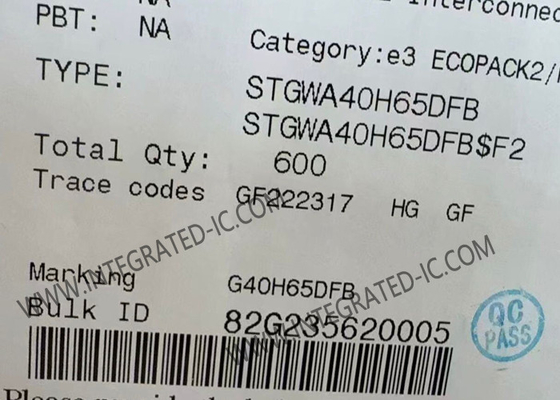 Chip mạch tích hợp STGWA40H65DFB Trench Gate Field Stop 650V IGBT Transistor
