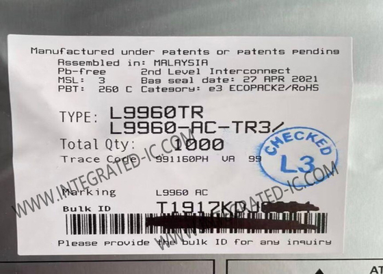 Chip mạch tích hợp L9960TR SPI ô tô có thể lập trình trình trình điều khiển động cơ DC