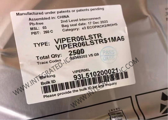VIPER06LSTR Chip mạch tích hợp Tiết kiệm năng lượng Chuyển đổi điện áp cao cho phản hồi trực tiếp