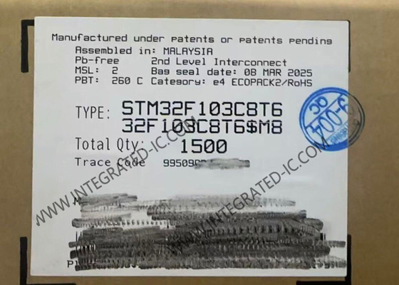STM32F103C8T6 Microcontroller MCU 72MHz 32Bit Microcontroller đơn lõi IC LQFP48