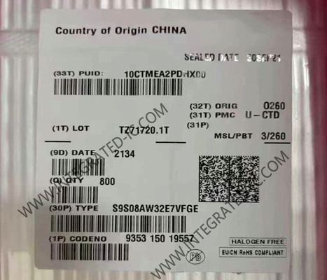 S9S08AW32E7VFGE Máy vi điều khiển MCU 40MHz 8Bit Máy vi điều khiển IC 8Bit S08 MCU LQFP44