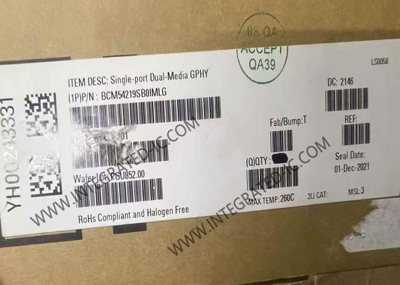 BCM54219SB0IMLG Ethernet IC đơn Port Media GPHY QFN64 Transceiver Ethernet