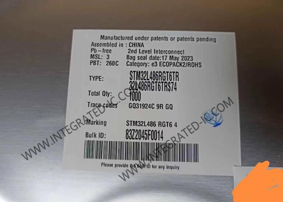 Microcontroller MCU STM32L486RGT6 Hiệu suất cao STM32 Ultra Low Power MCU 64-LQFP