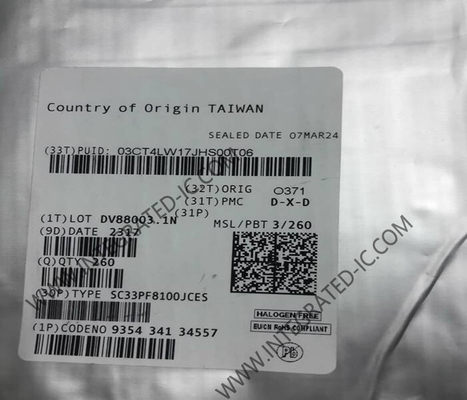 SC33PF8100JCES Chip mạch tích hợp IC Quản lý điện 12 kênh cho các ứng dụng hiệu suất cao