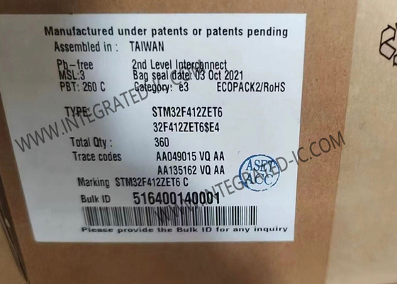 STM32F412ZET6 Microcontroller MCU 32Bit Single Core MCU 100MHz MCU nhúng LQFP144