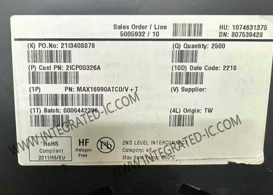 Chip mạch tích hợp MAX16990ATCD 36V 2.5MHz Bộ điều khiển tăng cường ô tô