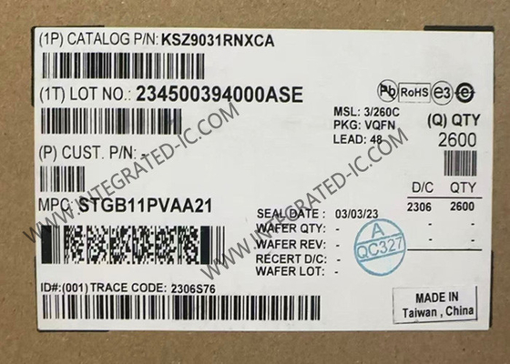 KSZ9031RNXCA Ethernet IC Gigabit Ethernet Transceiver QFN48 3 tốc độ Ethernet PHY