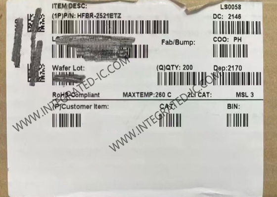 HFBR-2521ETZ Tốc độ dữ liệu 5 MBd Bước sóng 660 nm Phạm vi nhiệt độ mở rộng Bộ thu sợi quang Chip mạch tích hợp