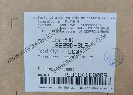 L6229D Integrated Circuit Chip DMOS Driver 3-Phase Brushless DC Motor Driver SOIC24