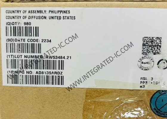 AD8139ARDZ Chip mạch tích hợp Tiếng ồn thấp Đường sắt đến Đường sắt Driver ADC khác biệt