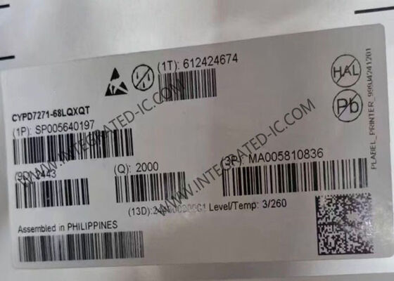 CYPD7271-68LQXQT Chip mạch tích hợp cổng kép Cung cấp điện USB-C Và bộ điều khiển DC-DC