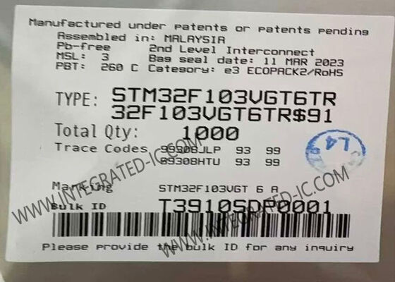STM32F103VGT6TR Microcontroller MCU 1MB Flash Microcontroller 32 bit MCU đơn lõi