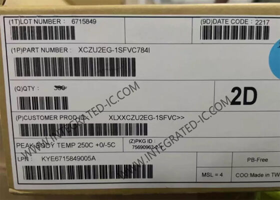 XCZU2EG-1SFVC784I Hệ thống Zynq UltraScale+ MPSOC EG trên mảng cổng lập trình được trên trường chip FPGA