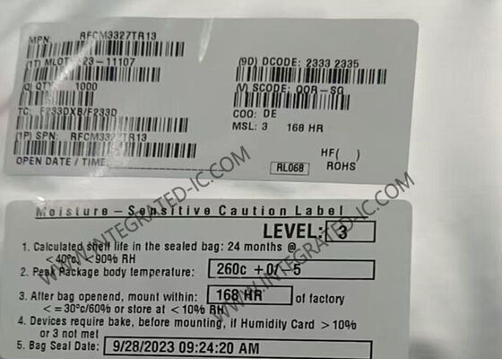 RFCM3327TR13 Mô-đun Truyền thông không dây 45MHz đến 1.218GHz Bộ khuếch đại tăng cường năng lượng