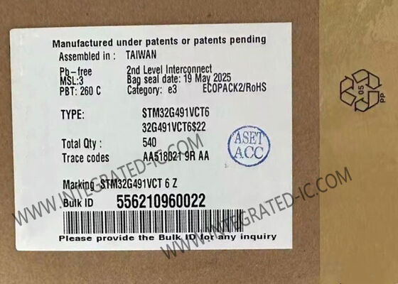 STM32G491VCT6 Microcontroller MCU Tối đa 170MHz 32 bit ARM Cortex-M4 MCU LQFP-100