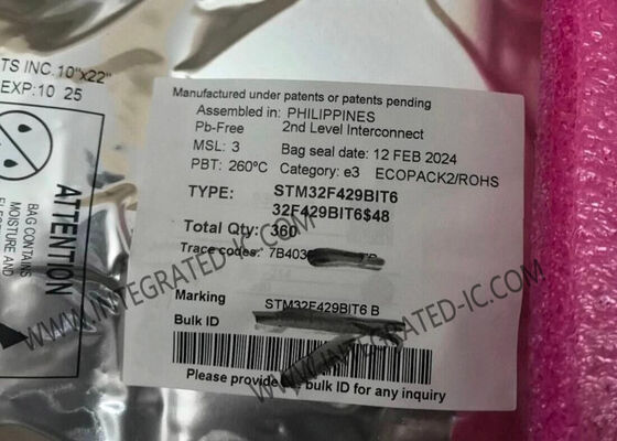 STM32F429BIT6 Microcontroller MCU 32Bit Single Core 180MHz trong gói LQFP208