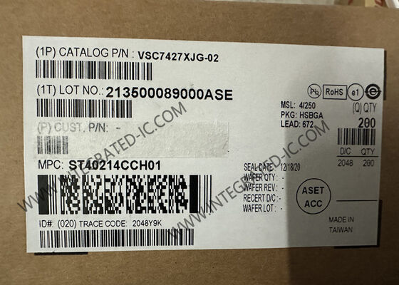 VSC7427XJG-02 IC Ethernet 26 cổng Gigabit Ethernet Managed Layer 2 Switch IC với Surface Mount