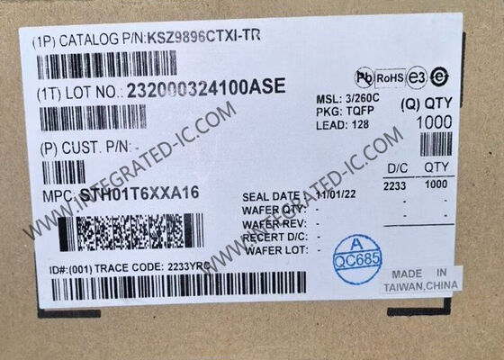 Ethernet IC KSZ9896CTXI 6-Port Gigabit Ethernet Switches Chip Ethernet TQFP-128